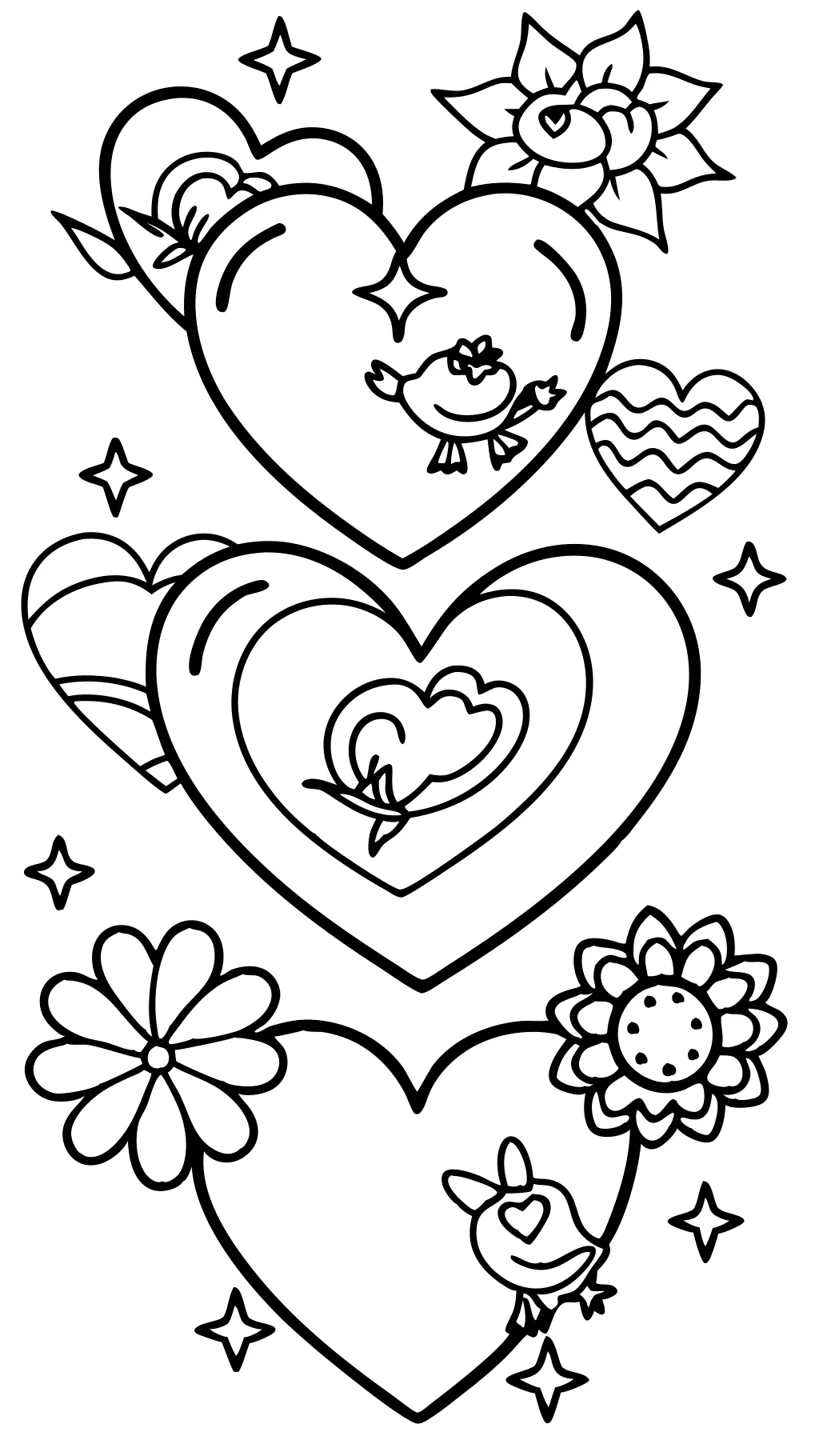 heart valentine coloring pages